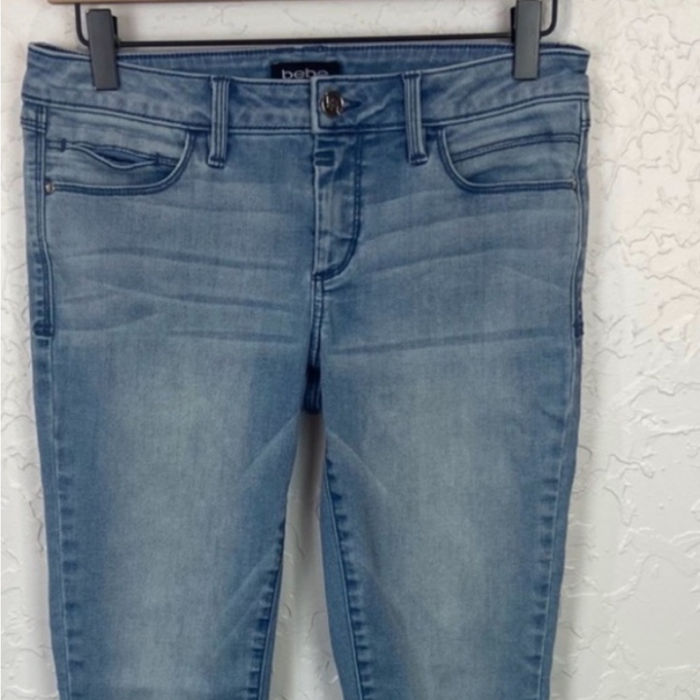 Bebe Two Tone Denim Skinny Jeans 28